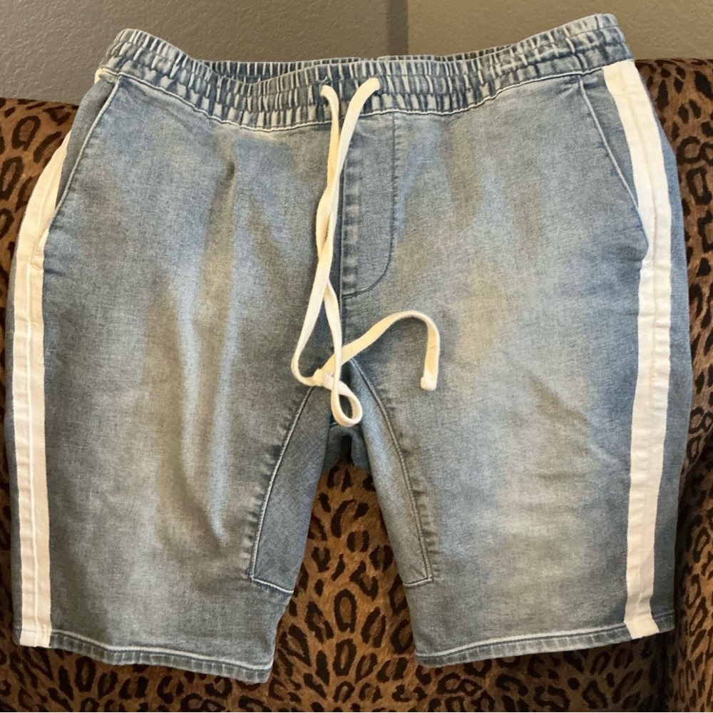 PacSun Men’s Denim Shorts with White Accents